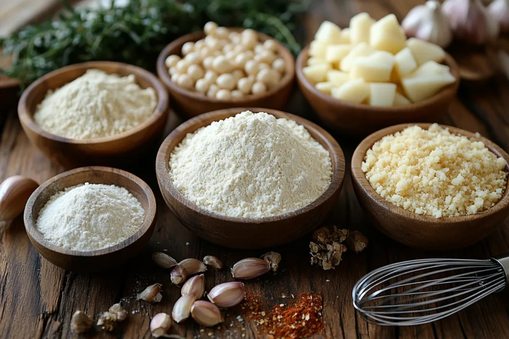 Ingredients for crust dust.