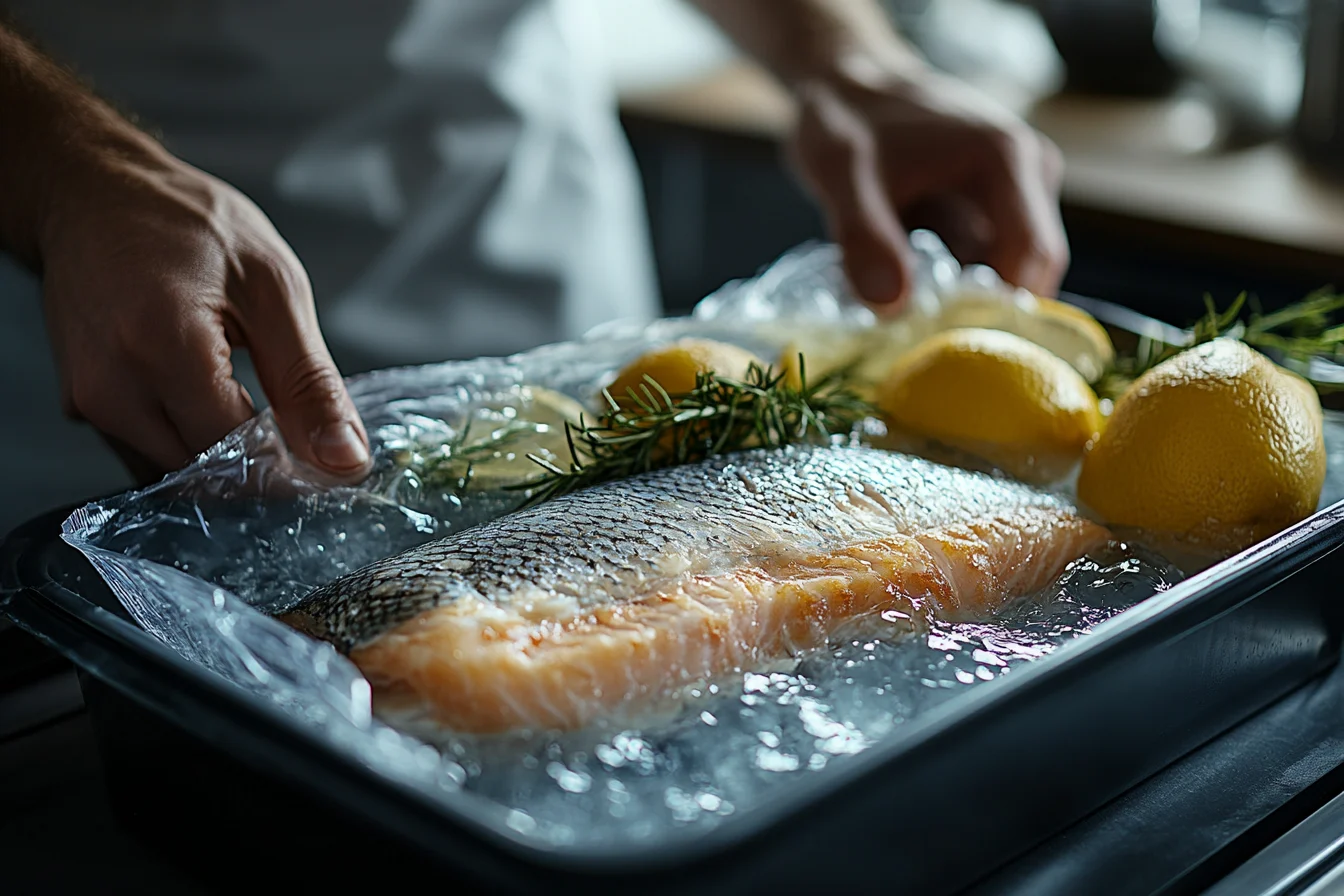 Safe fish thawing method