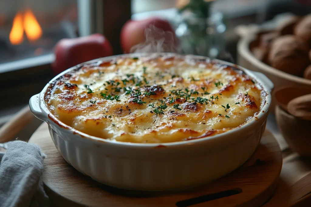 Baked apple dessert dish