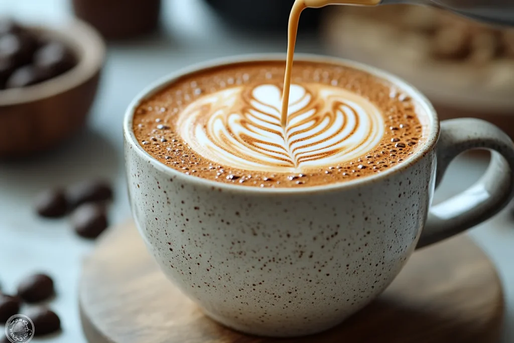 Coffee and creamer swirl