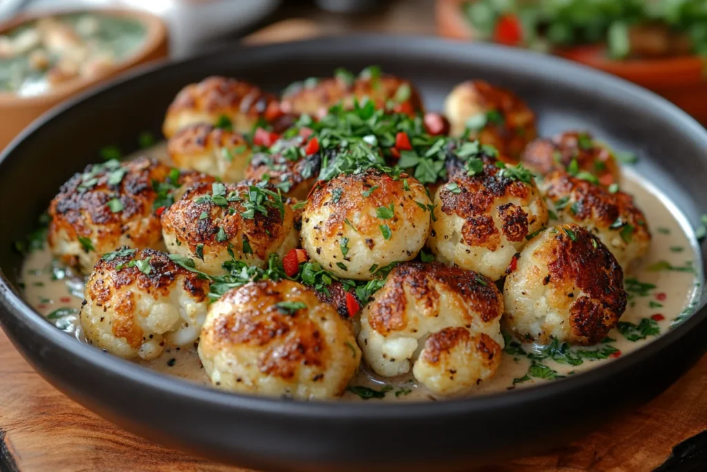 Finished cauliflower recipe