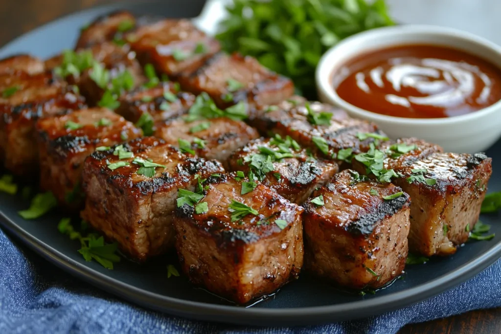 juicy brisket slices arranged