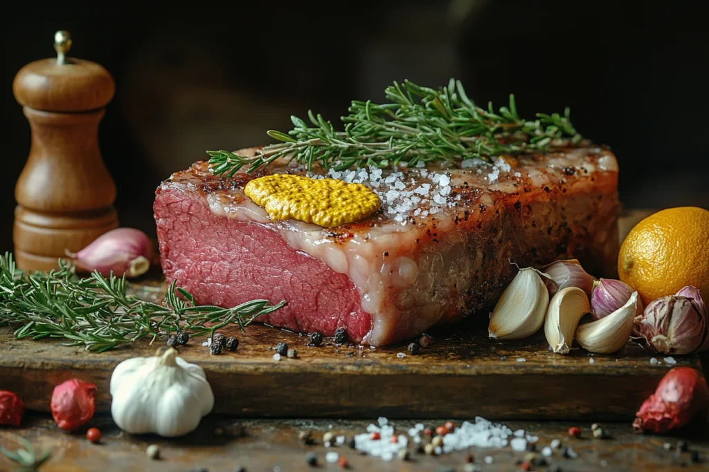 preparing brisket with binder